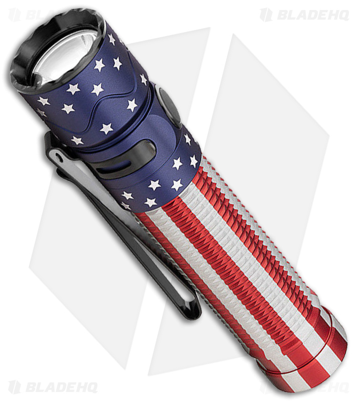 Olight Warrior Mini 2 Flashlight - Stars & Stripes - Blade HQ