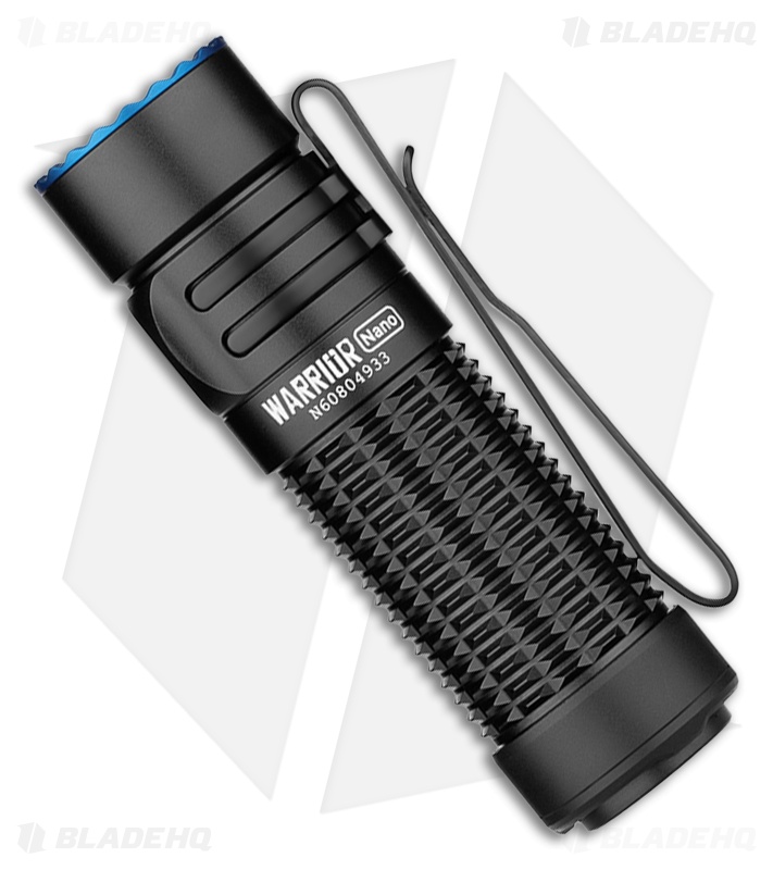 ユー Olight Warrior Nano Black Flashlight - Blade HQ