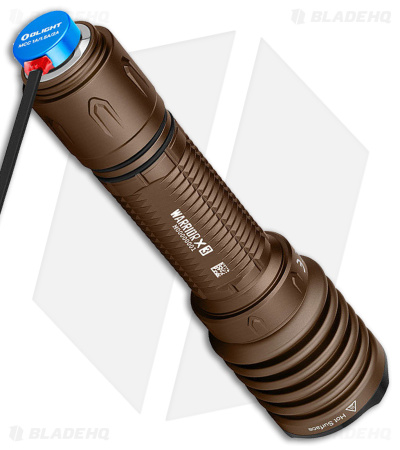 Olight Warrior X 3 Tactical Flashlight | Desert Tan | Blade HQ