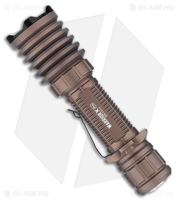 Olight Warrior X Pro Flashlight Desert Tan (2100 Lumens) - Blade HQ