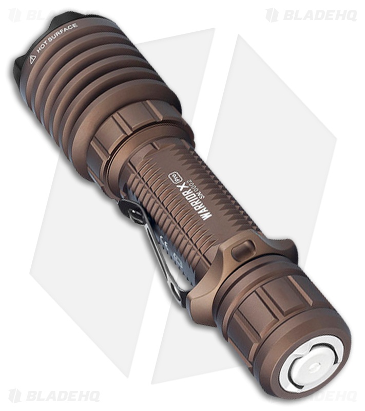 Olight Warrior X Pro Flashlight Desert Tan (2100 Lumens) - Blade HQ
