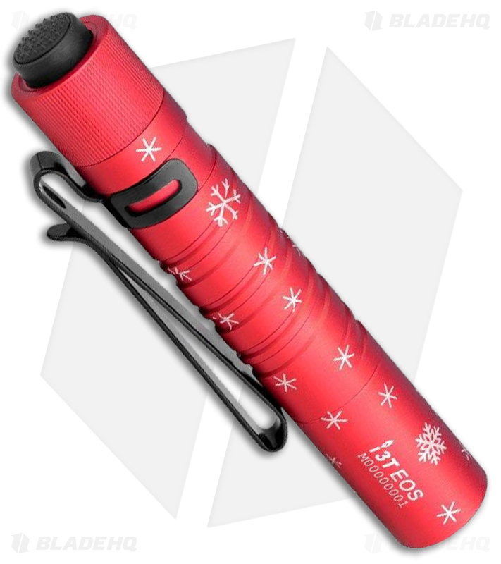 Olight I3T EOS Flashlight Snowflake Red (180) - Blade HQ