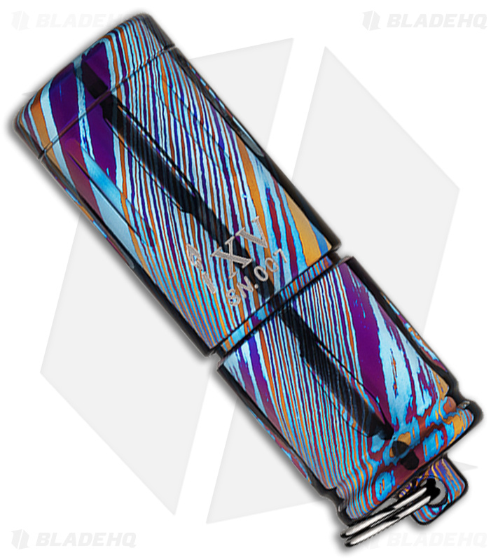 Olight iXV Rechargeable LED Keychain Flashlight Titanium Damascus