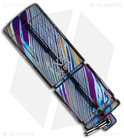 Olight iXV Rechargeable LED Keychain Flashlight Titanium Damascus