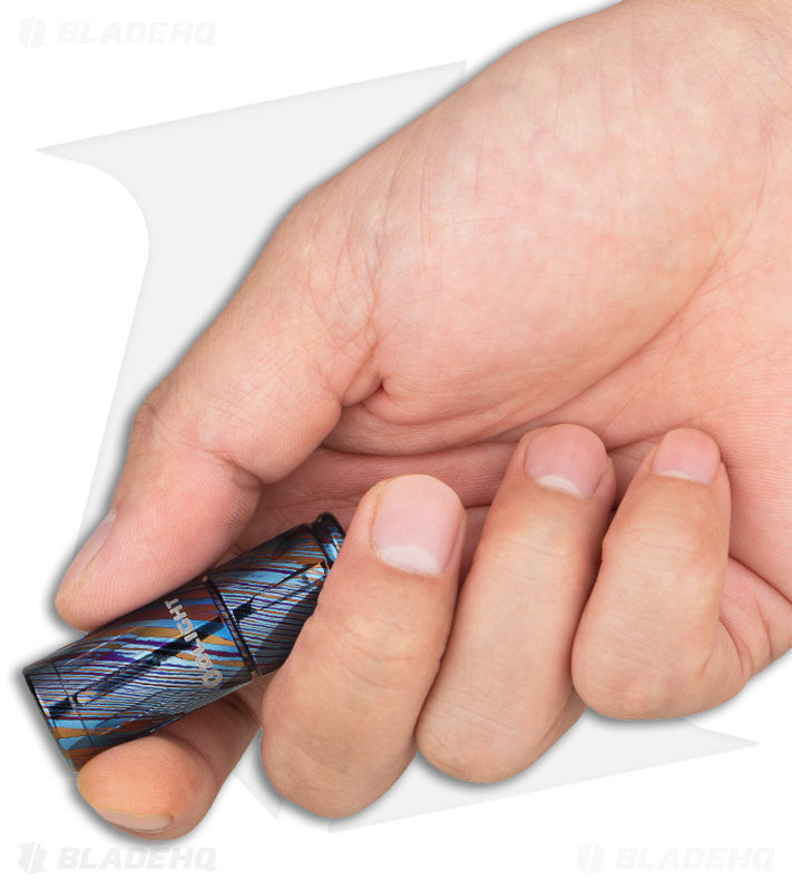 Olight iXV Rechargeable LED Keychain Flashlight Titanium Damascus