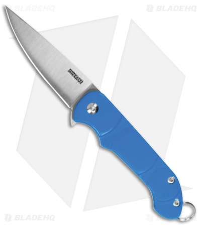 Ontario Knife Company Navigator Liner Lock Knife Blue Polymer (2.4" Satin)