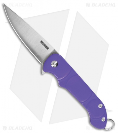 Ontario Knife Company Navigator Liner Lock Knife Purple Polymer (2.4" Satin)