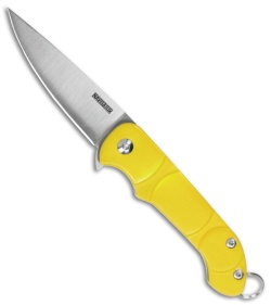 Ontario Knife Company Navigator Liner Lock Knife Yellow Polymer (2.4" Satin)