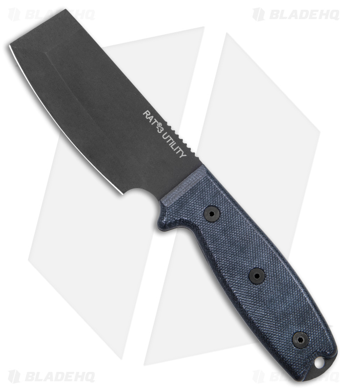 Ontario OKC RAT-3 Fixed Blade Knife Black Micarta - Blade HQ