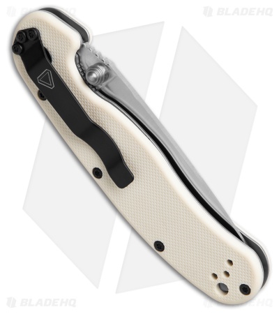 Ontario Rat Model 2 Liner Lock Knife "Bone" Nylon 6 (3" Satin)