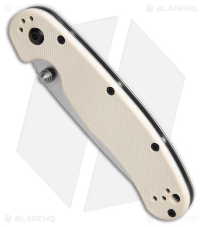 Ontario Rat Model 2 Liner Lock Knife "Bone" Nylon 6 (3" Satin)