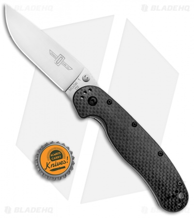 Ontario RAT Model 1 Liner Lock Knife G-10/Carbon Fiber (3.6" D2 Satin) 8867CF 