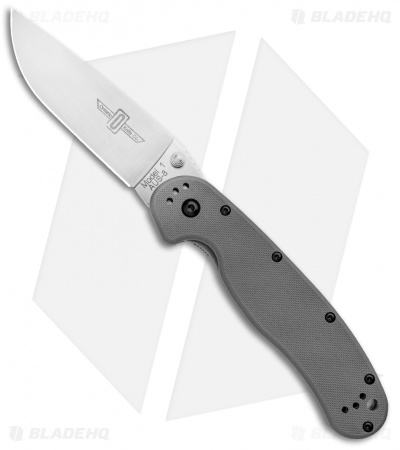 Ontario RAT Model 1 Knife Gray - AUS-8 Satin - Blade HQ