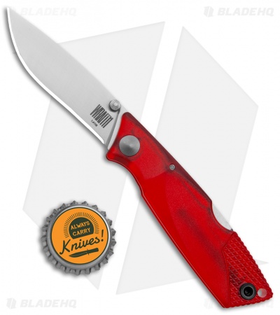 Ontario Wraith Ice Series Fire Lockback Folding Knife Red GFN (2.6" Satin)