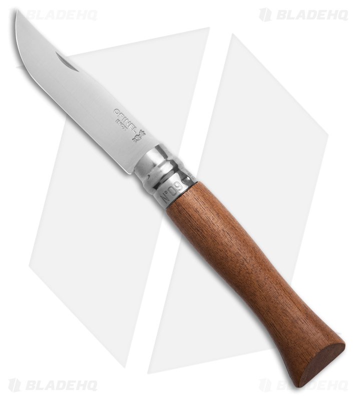 Opinel Knives No. 09 Walnut Folding Knife Stainless Steel Wood (3.50" Satin)