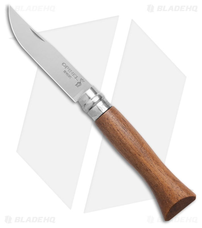 Opinel No 6 Walnut Stainless Steel Knife Wood (2.9" Satin)