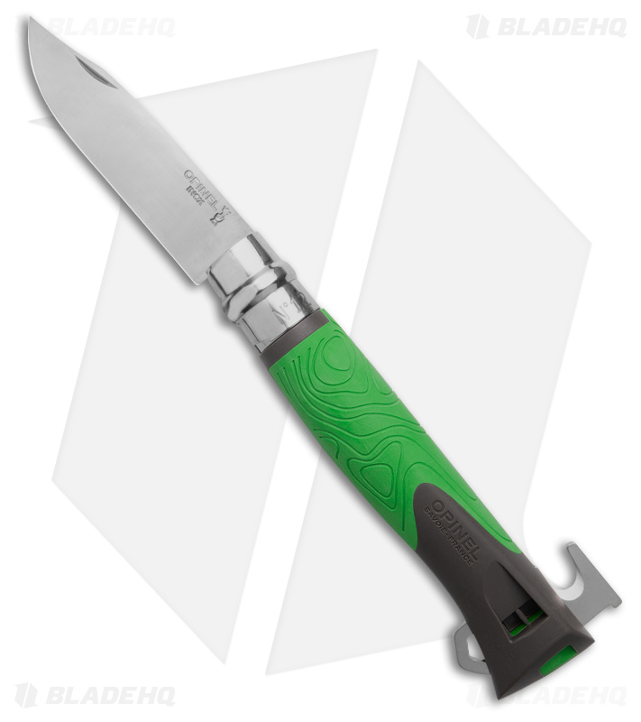 Opinel No.12 Explore Stainless Steel Folding Knife Green Polymer (3.86" Satin)
