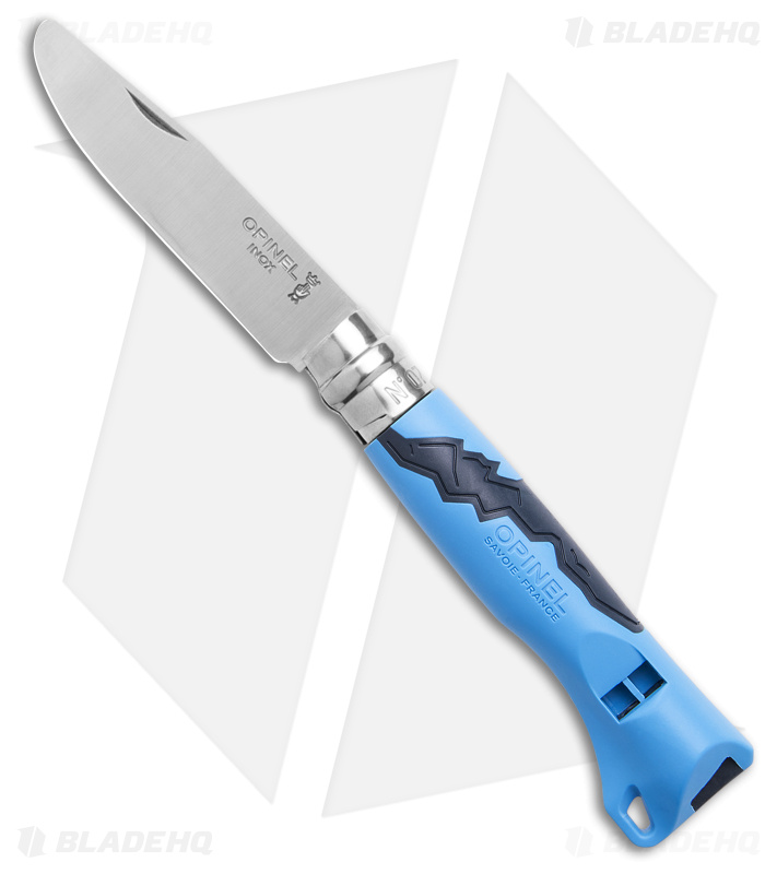 Opinel Outdoor Junior No 7 Folding Knife Black / Blue Polymer (3" Satin)