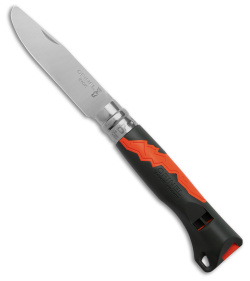 Opinel Outdoor Junior No 7 Folding Knife Black / Orange Polymer (3" Satin)