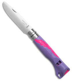 Opinel Outdoor Junior No 7 Folding Knife Violet / Pink Polymer (3" Satin)