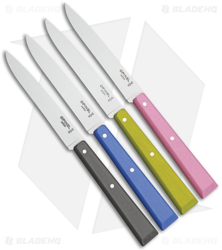 Opinel Bon Appétit Series Steak Knife Set Wood (4.5" Sandvik Satin)
