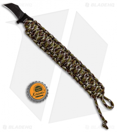 Outdoor Edge Para Claw Paracord Bracelet Knife Green Camo (1.37" Black SW)