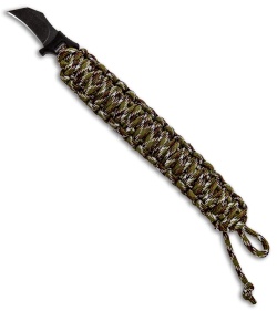 Outdoor Edge Para Claw Paracord Bracelet Knife Green Camo (1.37" Black SW)