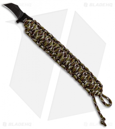 Outdoor Edge Para Claw Paracord Bracelet Knife Green Camo (1.37" Black SW)