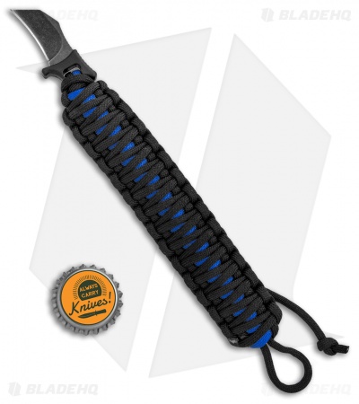 Outdoor Edge Para Claw Paracord Bracelet Knife Thin Blue Line (1.37" Black SW)