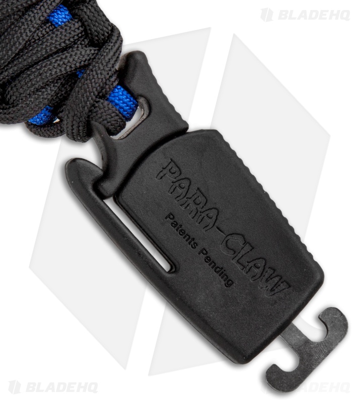 Outdoor Edge Para Claw Paracord Bracelet Knife Thin Blue Line (1.37" Black SW)