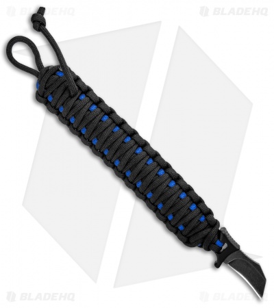 Outdoor Edge Para Claw Paracord Bracelet Knife Thin Blue Line (1.37" Black SW)