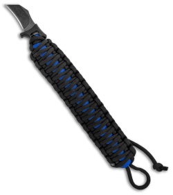 Outdoor Edge Para Claw Paracord Bracelet Knife Thin Blue Line (1.37" Black SW)