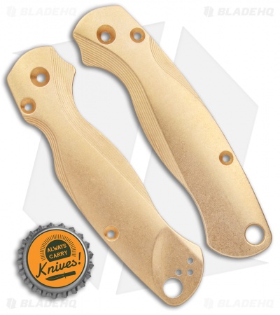 Flytanium Custom Brass Lotus Scales for Spyderco Paramilitary 2