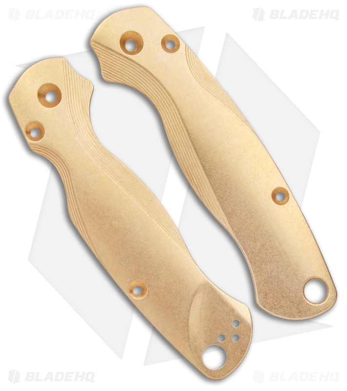 Flytanium Custom Brass Lotus Scales for Spyderco Paramilitary 2