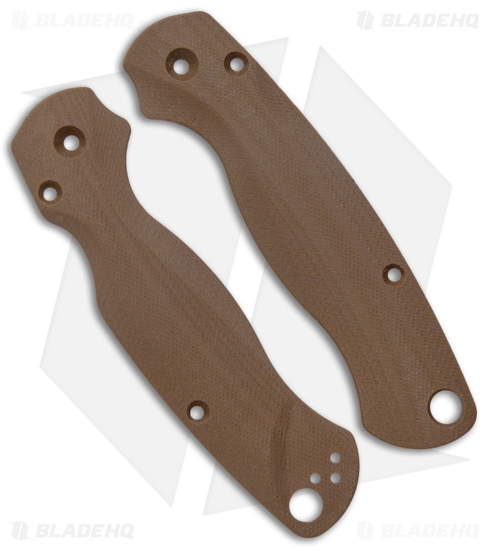 Flytanium Custom Earth Brown G-10 Lotus Scales for Spyderco