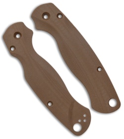 Flytanium Custom Earth Brown G-10 Lotus Scales for Spyderco Paramilitary 2