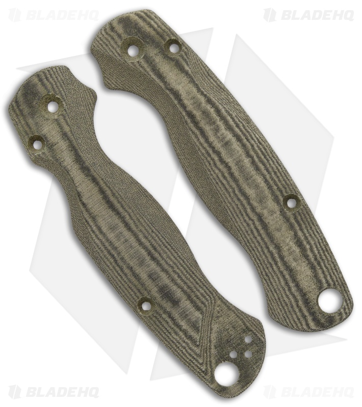 Flytanium Custom Green Linen Micarta Lotus Scales for