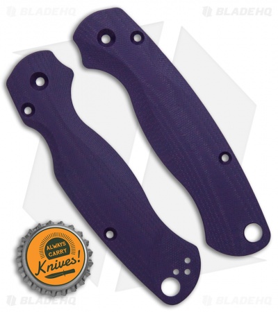 Flytanium Custom Purple G-10 Lotus Scales for Spyderco Paramilitary 2