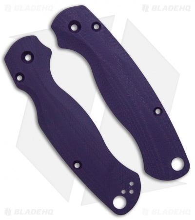 Flytanium Custom Purple G-10 Lotus Scales for Spyderco Paramilitary 2