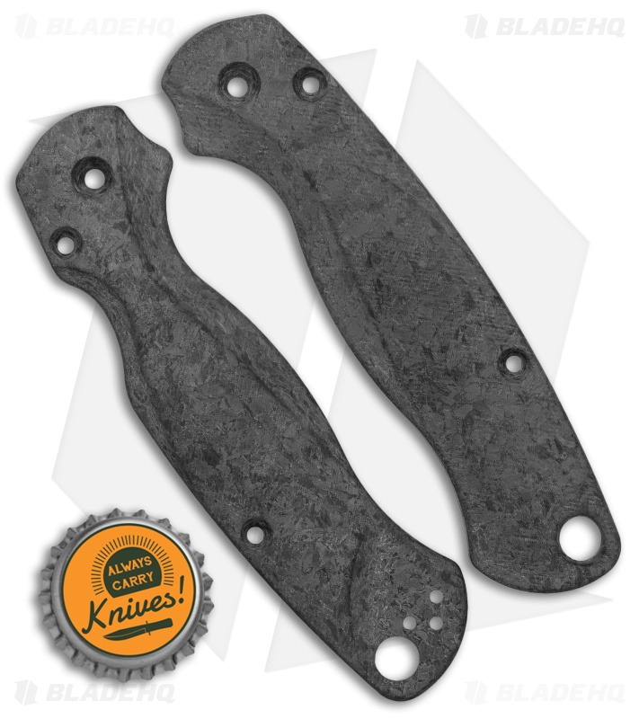 Flytanium Custom Shred Carbon Fiber Lotus Scales for Spyderco Paramilitary 2