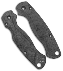 Flytanium Custom Shred Carbon Fiber Lotus Scales for Spyderco Paramilitary 2