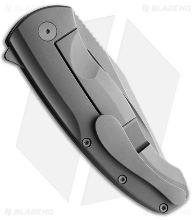 PMP Knives Berserker Frame Lock Knife Gray Titanium (3.5" Stonewash)