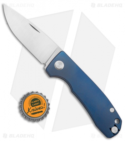 PMP Knives Harmony Slip Joint Knife Blue Titanium (3" Satin)