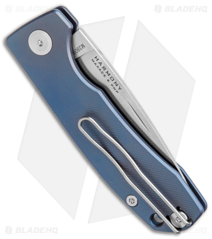 PMP Knives Harmony Slip Joint Knife Blue Titanium (3" Satin)