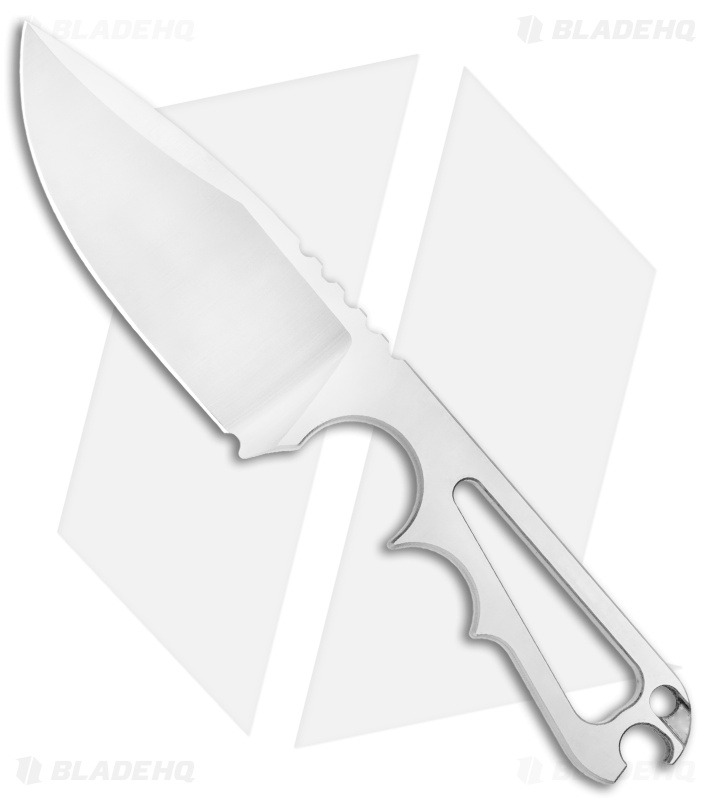PMP Knives Pitbull Fixed Blade Knife Skeletonized (3.5" Satin)