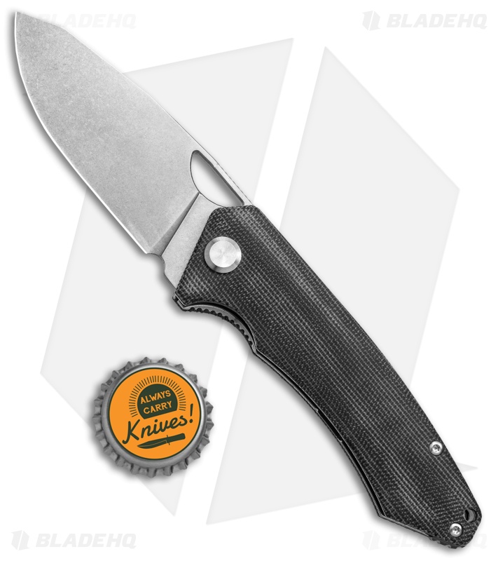 PMP Knives Spartan Liner Lock Knife Black Micarta (3.3" SW)