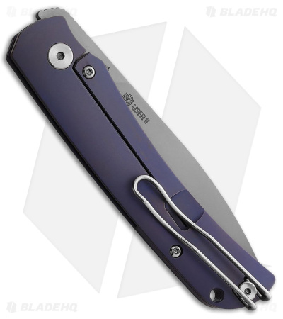 PMP Knives User II Frame Lock Knife Lavender Titanium (3" Bead Blast)