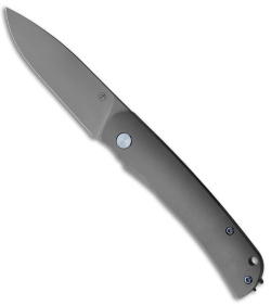 PMP Knives User II Frame Lock Knife Gray Titanium w/ Blue (3" Bead Blast)