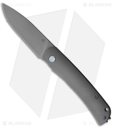 PMP Knives User II Frame Lock Knife Gray Titanium w/ Blue (3" Bead Blast)