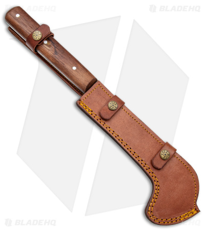 Pakistan Bill Hook Machete Fixed Blade Knife Brown Wood (9.3" Two Tone) PA4426